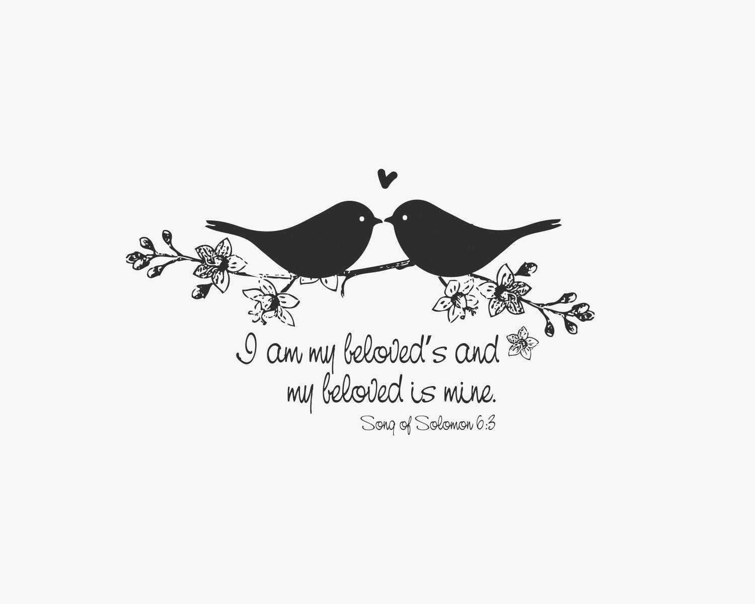 Birds in Love Stamp Love Birds Stamp Wedding Stamp Bible Etsy