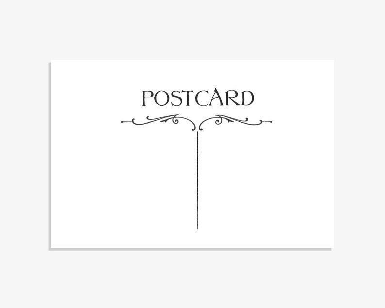 Postcard Stamp Vintage Postcards Custom Stamp Custom Rubber Etsy