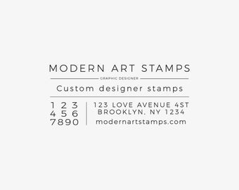 Custom Stamp for Business | Rubber Stamp with Personalized Text & Contact Info  C203