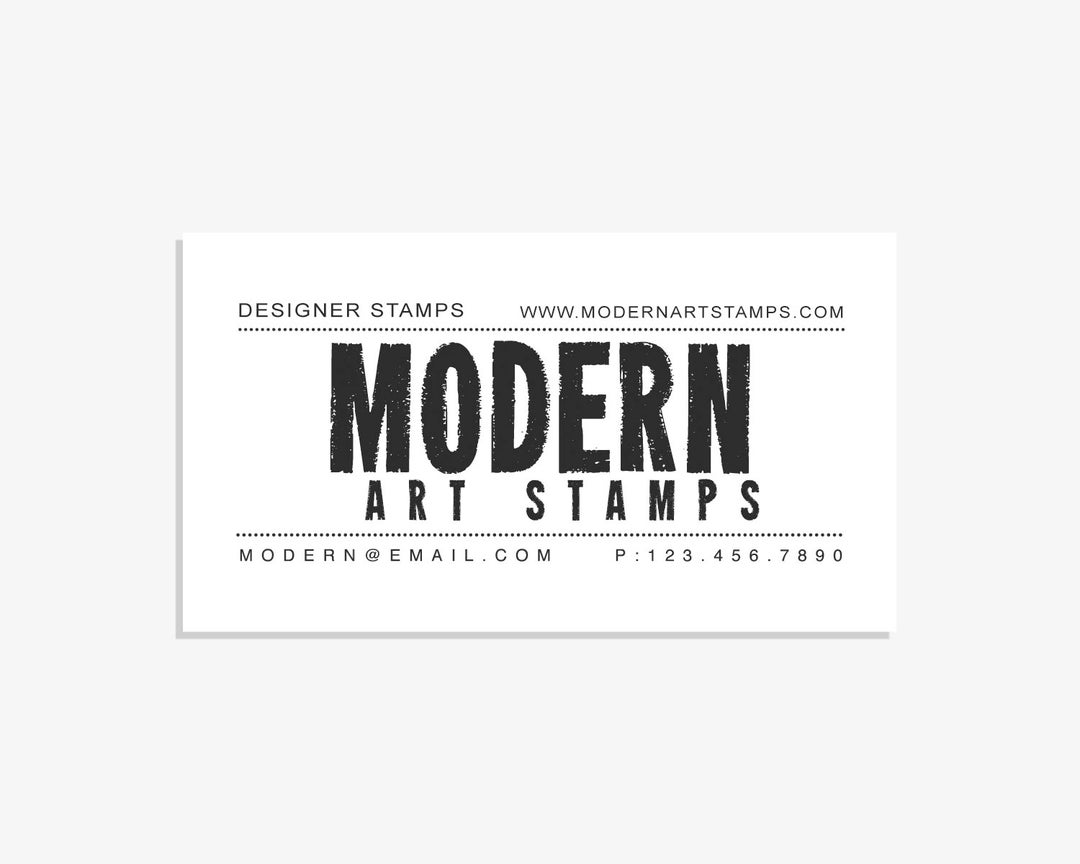 Logo Stamp Custom Stamp Custom Rubber Stamp Business Card Etsy
