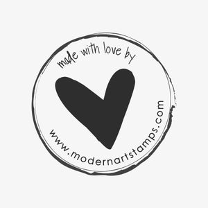 Custom Rubber Stamp - Custom Stamp - Personalized Stamp - Made with Love Stamp - Heart Stamp - Round Stamp - Round Heart Stamp - C111