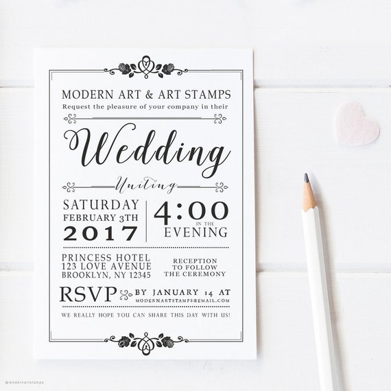 Items similar to Wedding Invitation Stamp Wedding Stamp Custom Wedding