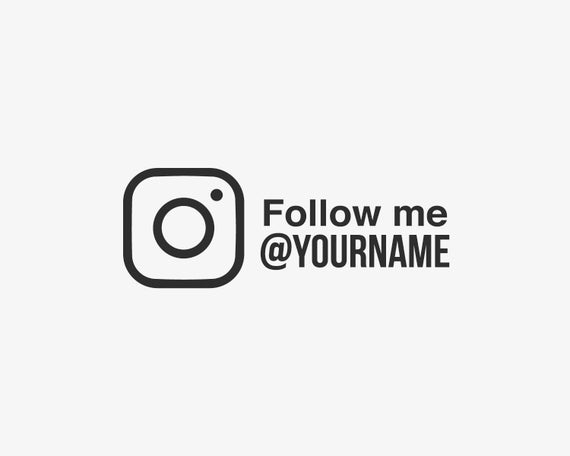 Follow Me On Instagram Stamp Instagram Stamp Custom Stamp Etsy