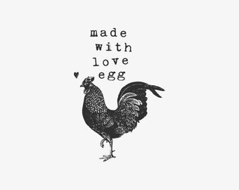 Fresh Eggs Stamp   Custom Stamp   Custom Rubber Stamp   Personalized  Chicken Stamp - C121