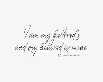 Wedding Stamp   I am my beloved and my beloved is mine stamp   Bible Verses about Love   Custom Rubber Stamp   Custom Stamp   Elegant  C269