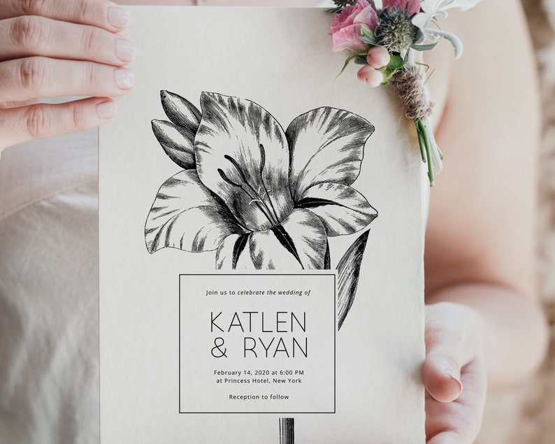 Wedding Invitation Stamp Wedding Stamp Custom Wedding Stamp Custom Stamp Personalized Stamp Newspaper Wedding Invitation W14 image 5