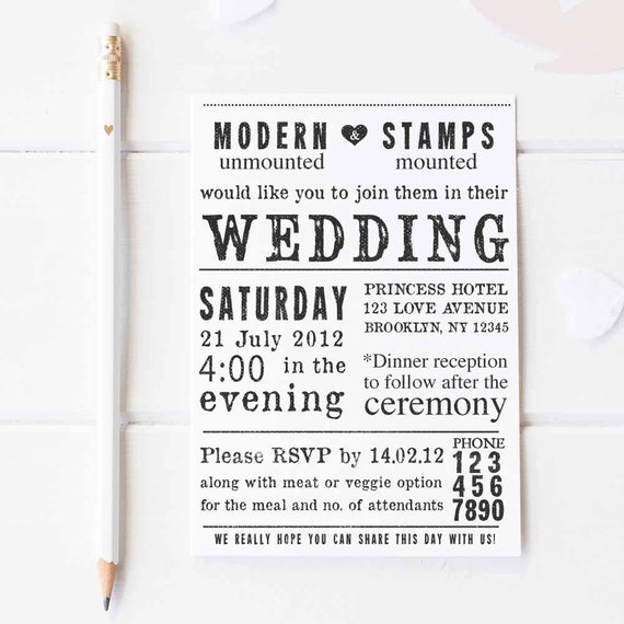 Wedding Invitation Stamp Wedding Stamp Custom Wedding