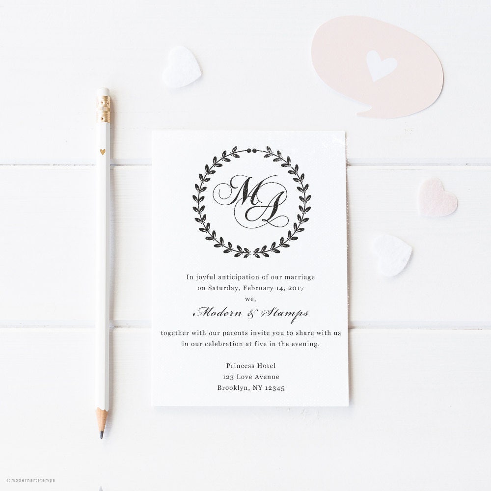 Wedding Invitation Stamp Wedding Stamp Custom Wedding Etsy