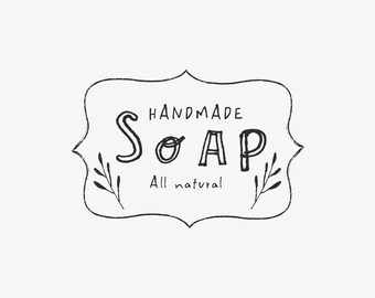 Handmade Soap Stamp - Custom Stamp - Custom Rubber Stamp - Personalized Stamp - C123