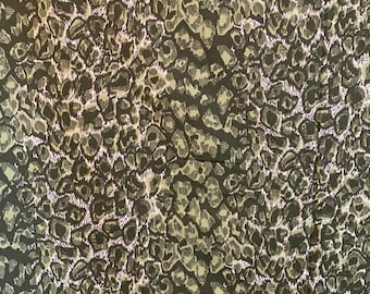 NEW Tandem-Spectrix Fabric Panel, Leopard Print, Green Fabric, Leopard Pattern, Wall Hanging, Quilting Cotton  59"W x 38.9"L (99x150 cm)