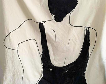 Jotex x Rosie McGuinness “Adelina” Curtain Panel – Rare Wall Art & Textile Collectible