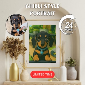 Custom Ghibli Style Pet or Person Portrait | Turn Your Photo into Studio Ghibli Anime Art | Unique Gift | Digital Download | Anime Lover