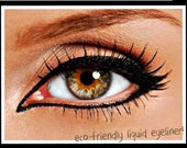 Non Toxic Liquid Mineral Eyeliner with Felt Tip Applicator in Very Black Organic and Natural Eyeliner Cruelty Free Makeup