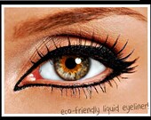 Non Toxic Liquid Eyeliner with Felt Tip Brush Applicator Organic and Natural Eyeliner Very Black