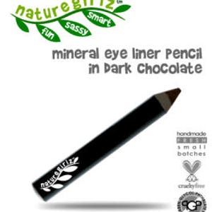 Organic Eyeliner Pencil Nontoxic Eyeliner Pencil in Dark Chocolate Chubby eyeliner pencil made with organic ingredients image 1