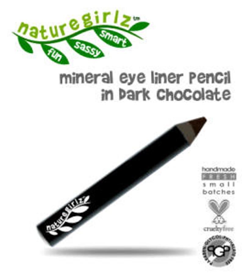 Organic Eyeliner Pencil Nontoxic Eyeliner Pencil in Dark Chocolate Chubby eyeliner pencil made with organic ingredients image 1