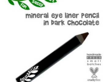 Organic Makeup Non Toxic Eyeliner Pencil  in Dark Chocolate   Chubby eyeliner pencil Cruelty Free Cosmetics