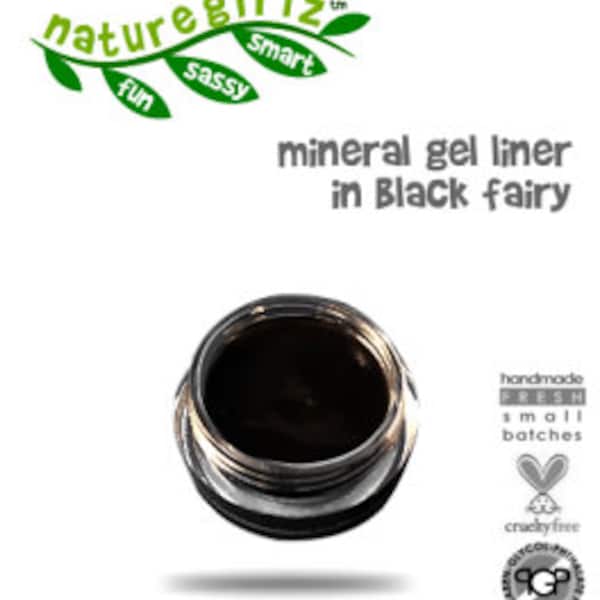 Non Toxic Eyeliner | Organic Mineral Gel Eyeliner Pot |  Black Fairy | Cruelty Free Makeup