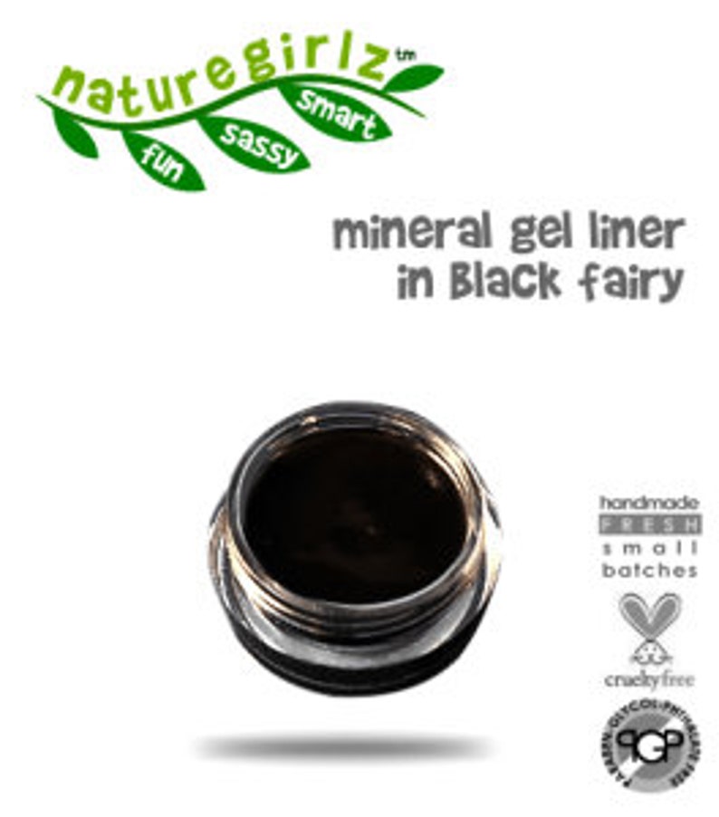 Eye-liner non toxique Eyeliner gel minéral biologique en pot Fée noire Maquillage Cruelty Free image 1