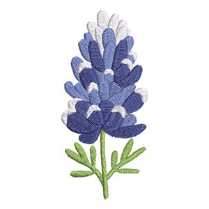 Diseño de bordado de Bluebonnet / Archivos de bordado a máquina de flores silvestres de Texas / Diseño floral / Descarga digital instantánea / 6 tamaños