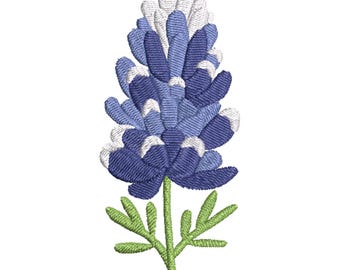 Bluebonnet Embroidery Design | Texas Wildflower Machine Embroidery Files | Floral Design | Instant Digital Download | 6 Sizes