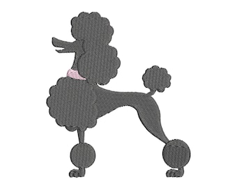 Poodle Embroidery Design | Dog Machine Embroidery File | Elegant Poodle Silhouette | Instant Download
