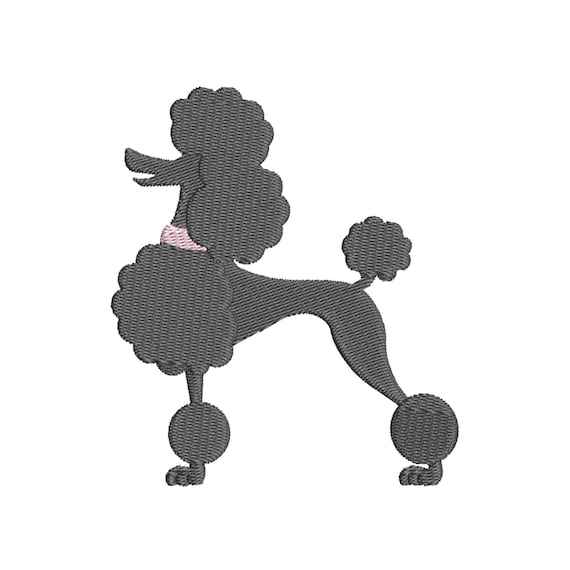 Poodle Embroidery Design | Dog Machine Embroidery File | Elegant Poodle Silhouette | Instant Download