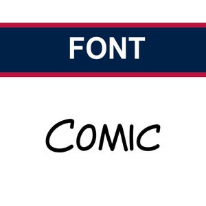 FONT: "Comic" Embroidery Monogram File, Embroidery Monogram Block Font, 5 sizes, Hand-written Embroidery Monogram Font