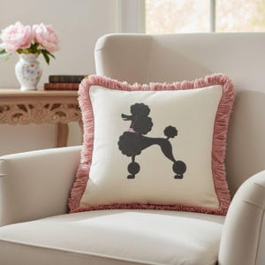 Diseño de bordado de caniche / Archivo de bordado a máquina de perro / Elegante silueta de caniche / Descarga instantánea imagen 4