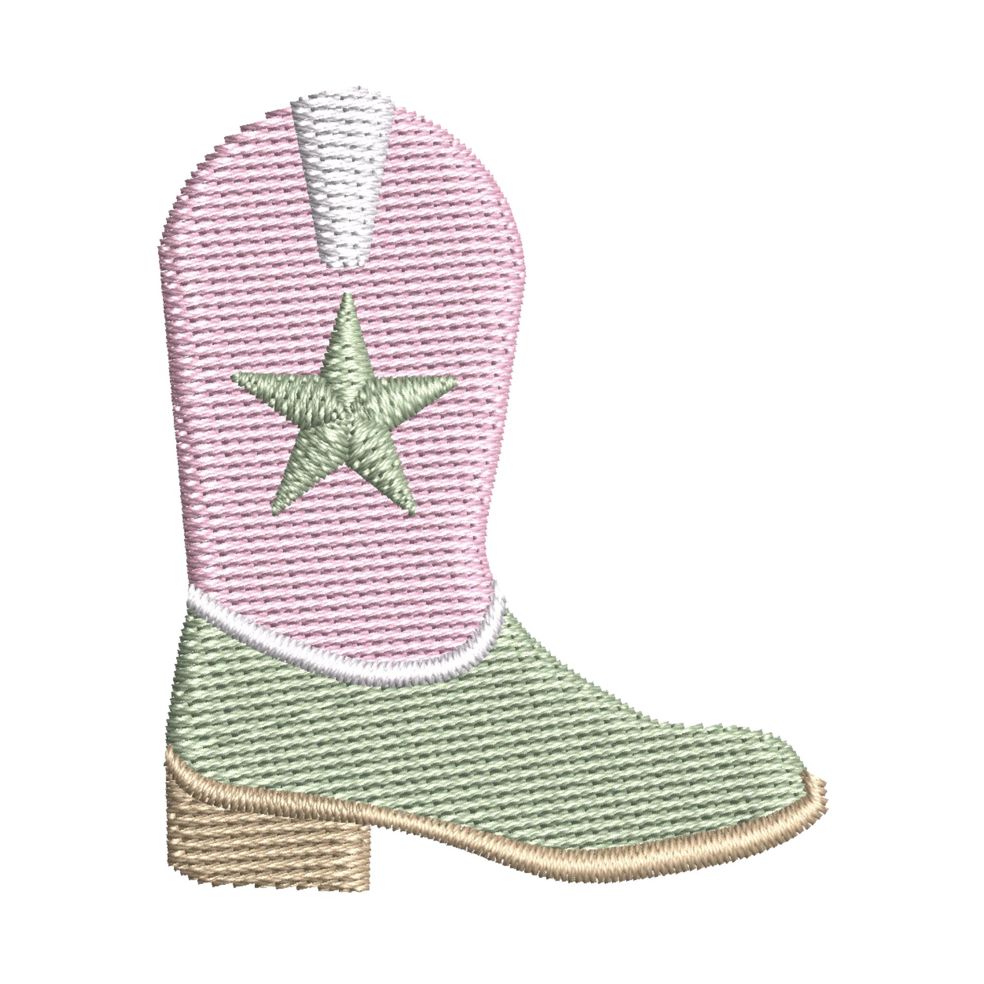 Western Boot Embroidery Design | Cowboy Cowgirl Boot Embroidery Machine ...