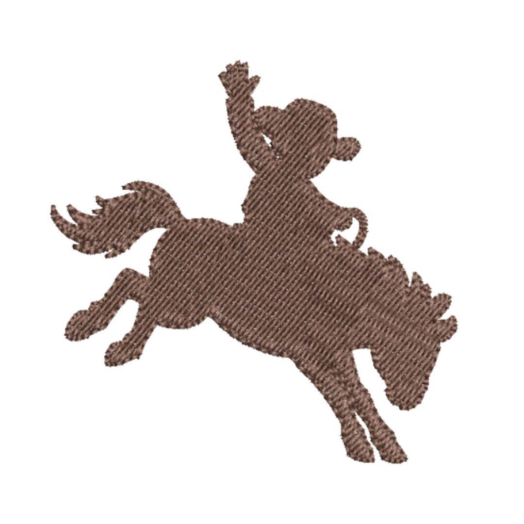 Western Bucking Bronc Embroidery Design | Rodeo Bronco Rider Machine ...