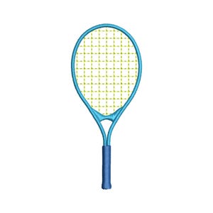 Tennis Racket Embroidery Monogram File, 5 Sizes, Digital Embroidery Machine File, Kids Adults Sports Monogram