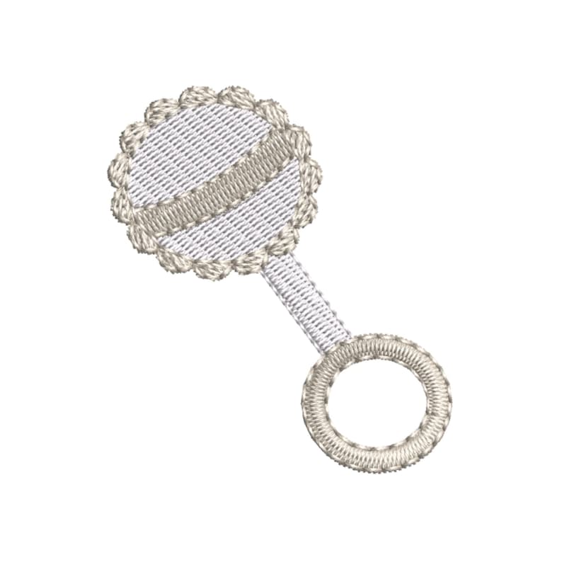 South Rattle Design Baby Embroidery Design: Baby Rattle, 2 Styles in 6 Sizes, Machine ...