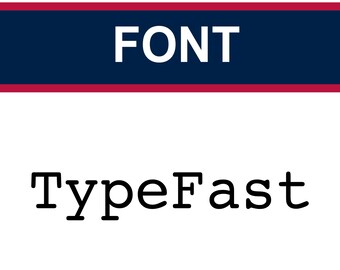 Font: &quot;TypeFast&quot; Embroidery Monogram File, 5 Sizes, Punctuation & Numbers, Typewriter Font, Digital Embroidery Machine Vintage Serif Font