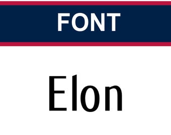 Font: “Elon” Embroidery Monogram Font, 5 Sizes, Numbers & Punctuation included, Embroidery Digital Machine File, Monogram Block Font