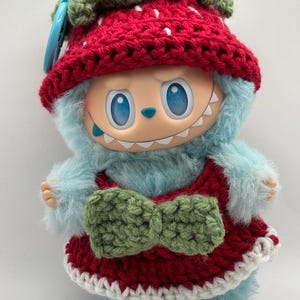 Schattige Strawberry Labubu-outfit