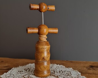 vintage French corkscrew - mid century modern wooden bottle opener