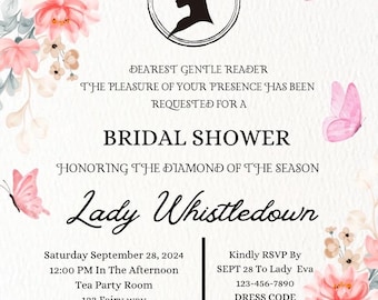 Bridgerton season 4 party, series watch invitation