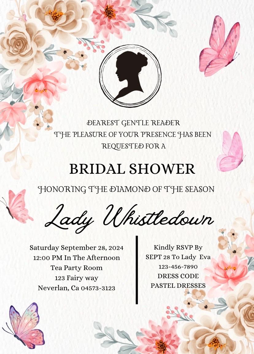 Bridgerton Invitation Template | Editable Canva Invite | Bridal Shower  Tea  Party  Regency Birthday Digital Download - Etsy