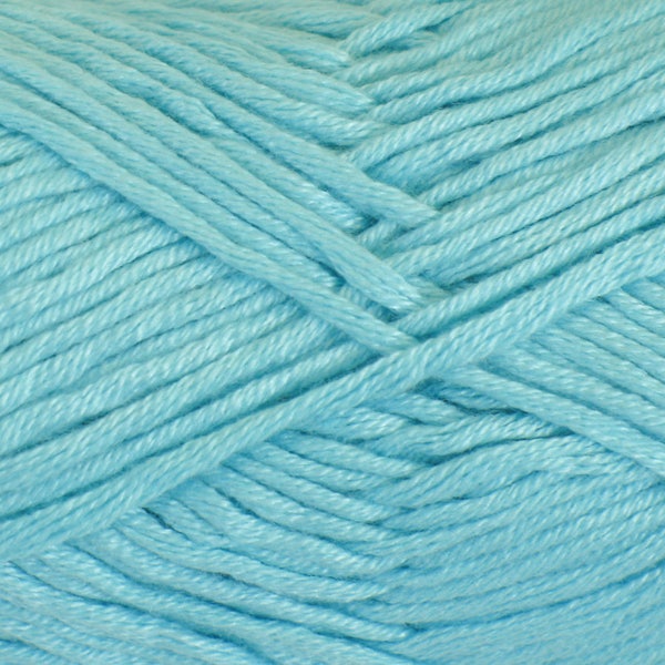 Bamboo yarn, cotton yarn, vegan, turquoise, blue, DK weight, light worsted, yarn for knitting, crochet, amigurumi yarn, soft yarn