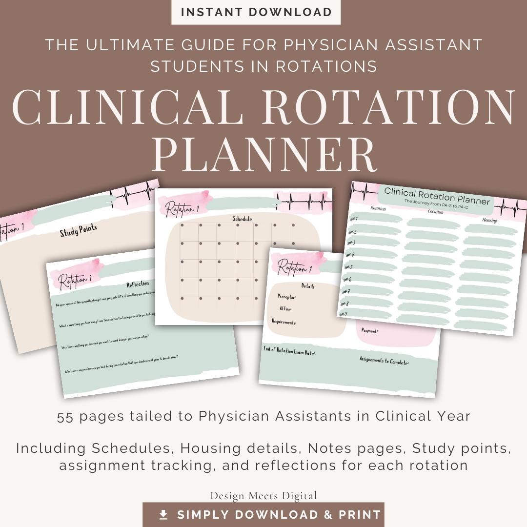 Clinical Rotation Planner for Physician Assistant Students | PA School ...