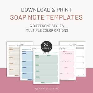 Printable SOAP Note Bundle | SOAP Note Template | Physician Assistant & Nurse Practitioner | Med school template