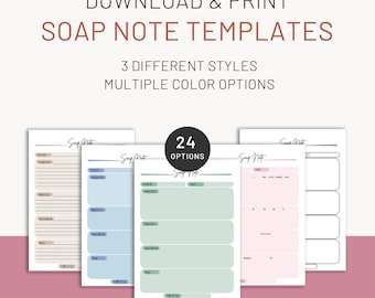 Printable SOAP Note Bundle | SOAP Note Template | Physician Assistant & Nurse Practitioner | Med school template