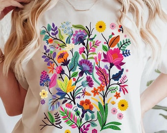 Wildflower Tshirt, Wild Flowers Shirt, Floral Tshirt, Flower Shirt, Gift for Women, Ladies Shirts, Best Friend Gift Shirt,Nature Lover Shirt