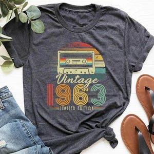 62nd Birthday Shirt, Vintage 1963 Limited Edition Cassette T-Shirt, 62nd Birthday Gift For Women, 62nd Birthday Men Tee, 1963 Birthday Shirt