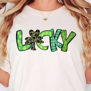 Lucky Shirt, Happy Go Lucky, Shamrock Shirt, Womens St Pattys Shirt, St Patrick Day Shirt, Lucky Clover Shirt, Lucky Women Shirt, Irish Tee