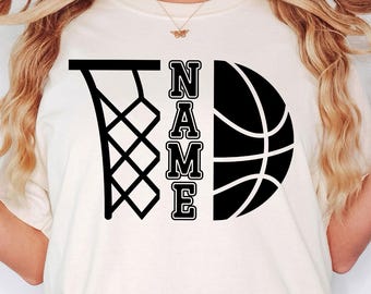 Comfort Colors® Customized Basketball Shirt, Your Name Basketball Shirt, Personalized Basketball Shirt, Game Day Shirt, Basketball Season