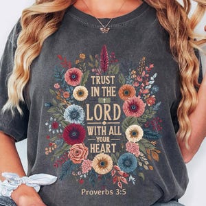 Comfort Colors® Trust In The Lord Shirt, Religious Shirt, Faith Shirt, Christian Gift,Gift For Christian,Sunday Church Shirt,Made to Worship