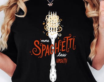 Spaghetti Shirt, Funny Food Shirts, Foodie Shirt, Food Humor, Funny Saying Shirt, Silly T-Shirt, Retro Graphic Tee, Spaghetti Tee, Pasta Tee
