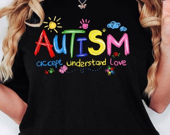 Brushstroke Autism Shirt, Autism Awareness Shirt, Autism Puzzle Pieces Shirt, Autism Shirt, Autism Month Tee,Autism Support Shirt, Advocate